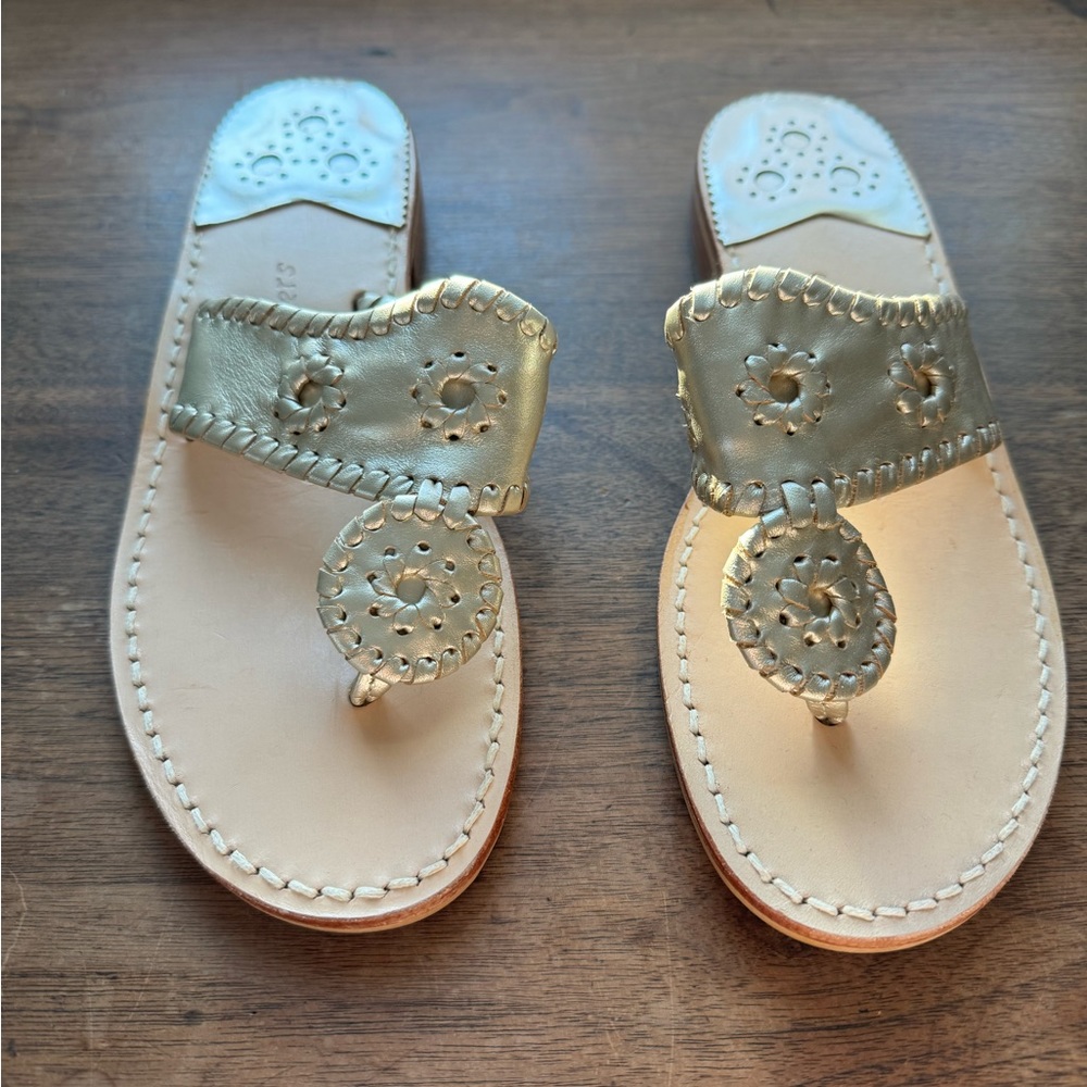 Jack Rogers Gold Sandals